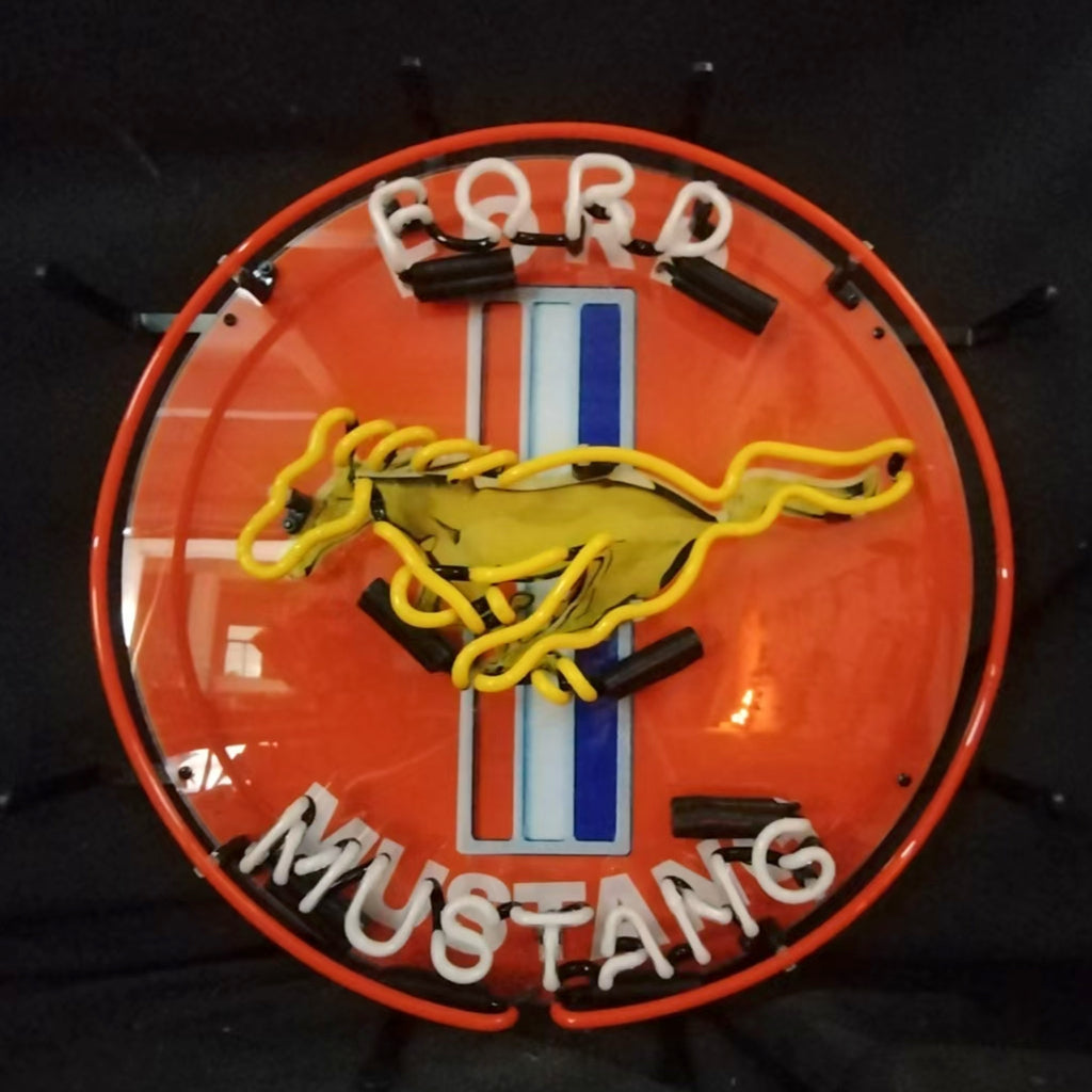 Ford Mustang Neon Sign — Garage & Room Wall Light