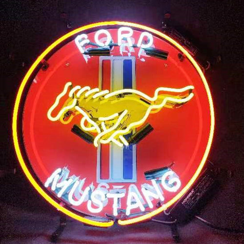 Ford Mustang Neon Sign — Garage & Room Wall Light