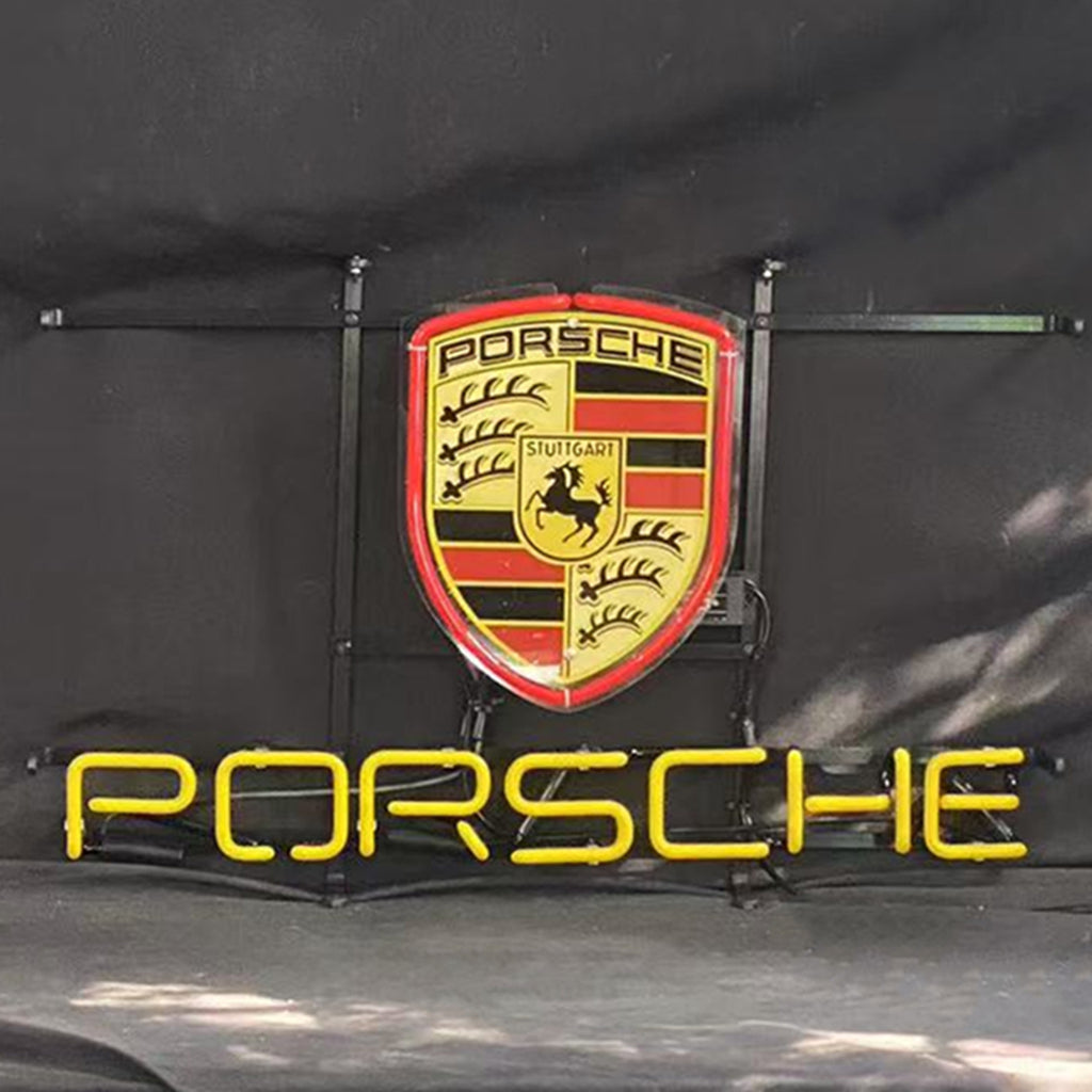 Porsche Neon Sign — Garage & Room Wall Light
