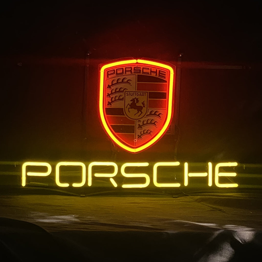 Porsche Neon Sign — Garage & Room Wall Light