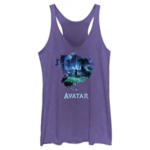 Avatar Pandora Night Women's Fast Fashion Racerback Tank Top, Purple Heather, X-Small