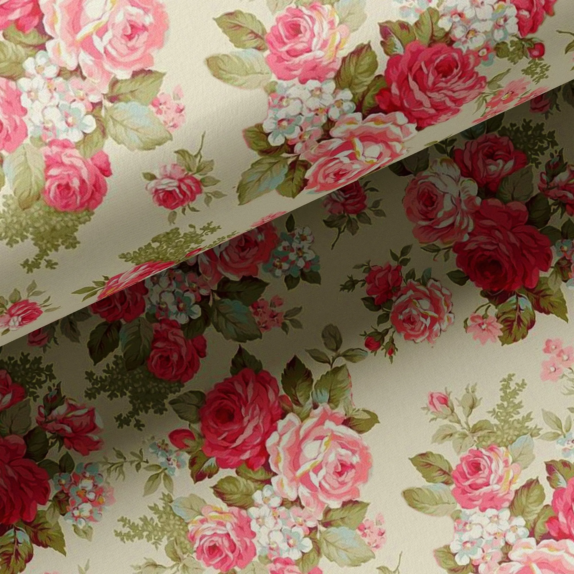 Beautiful Bunch of Roses Digital Printed Fabric