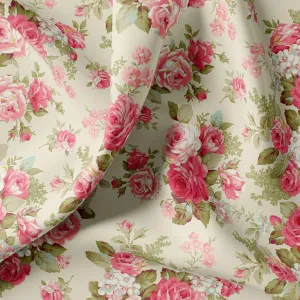 Beautiful Bunch of Roses Digital Printed Fabric