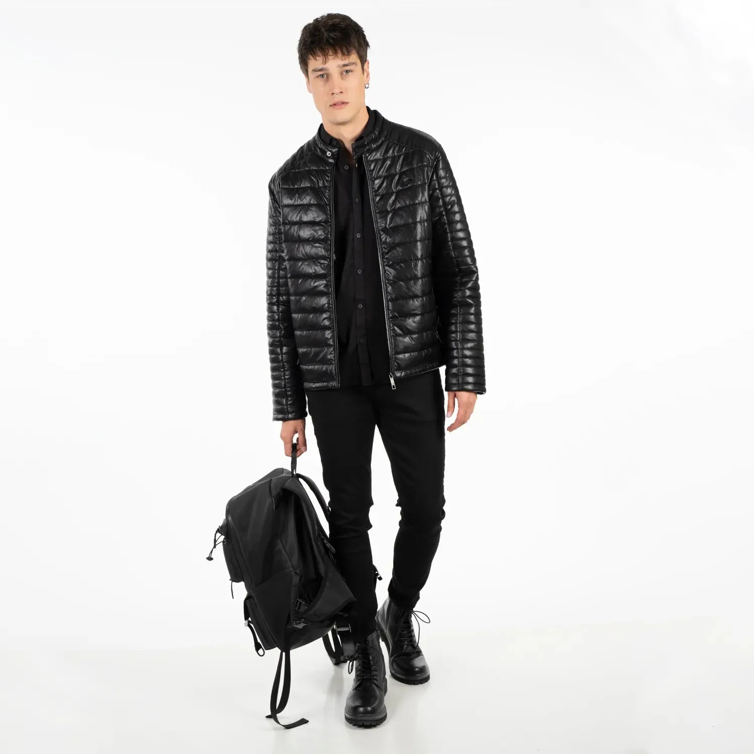 Chaqueta Hombre Thin Quilt Negro