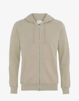 Classic Organic Zip Hood - Oyster Grey