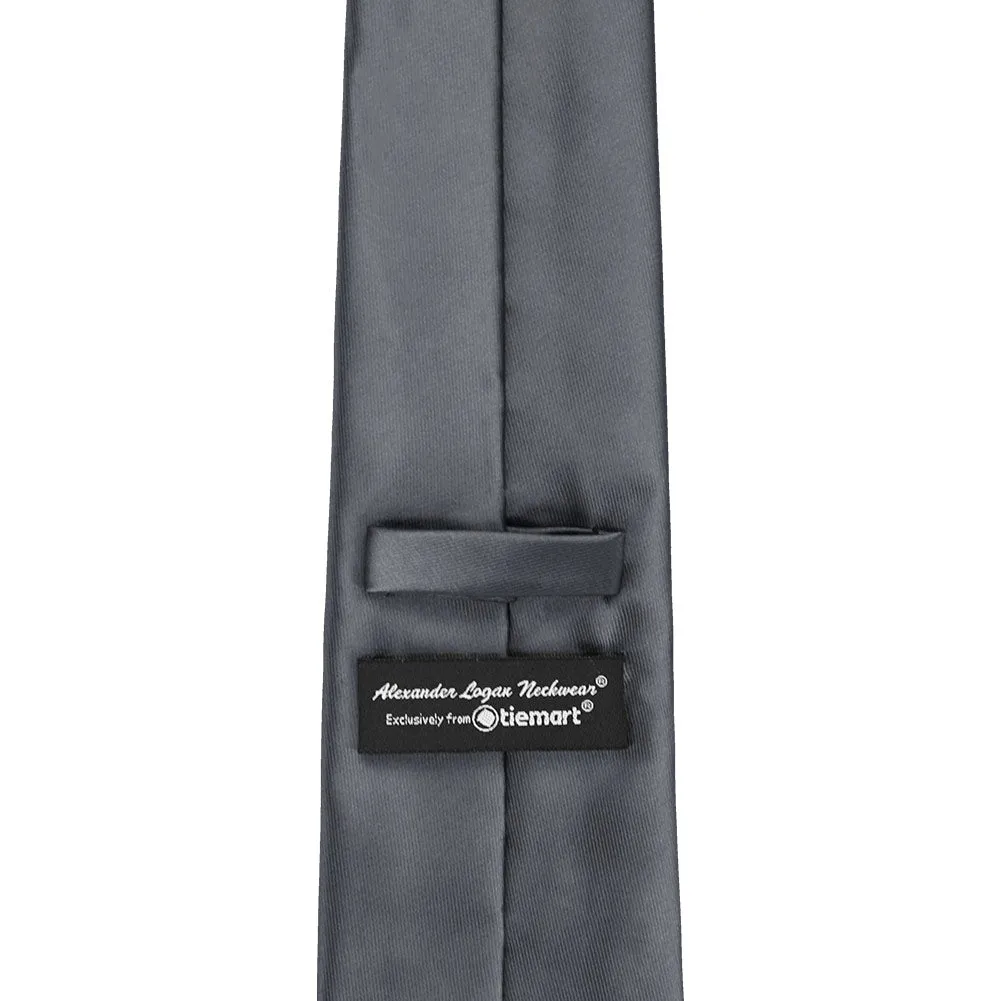 Dark Gray Solid Color Necktie