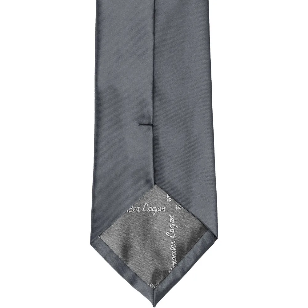 Dark Gray Solid Color Necktie