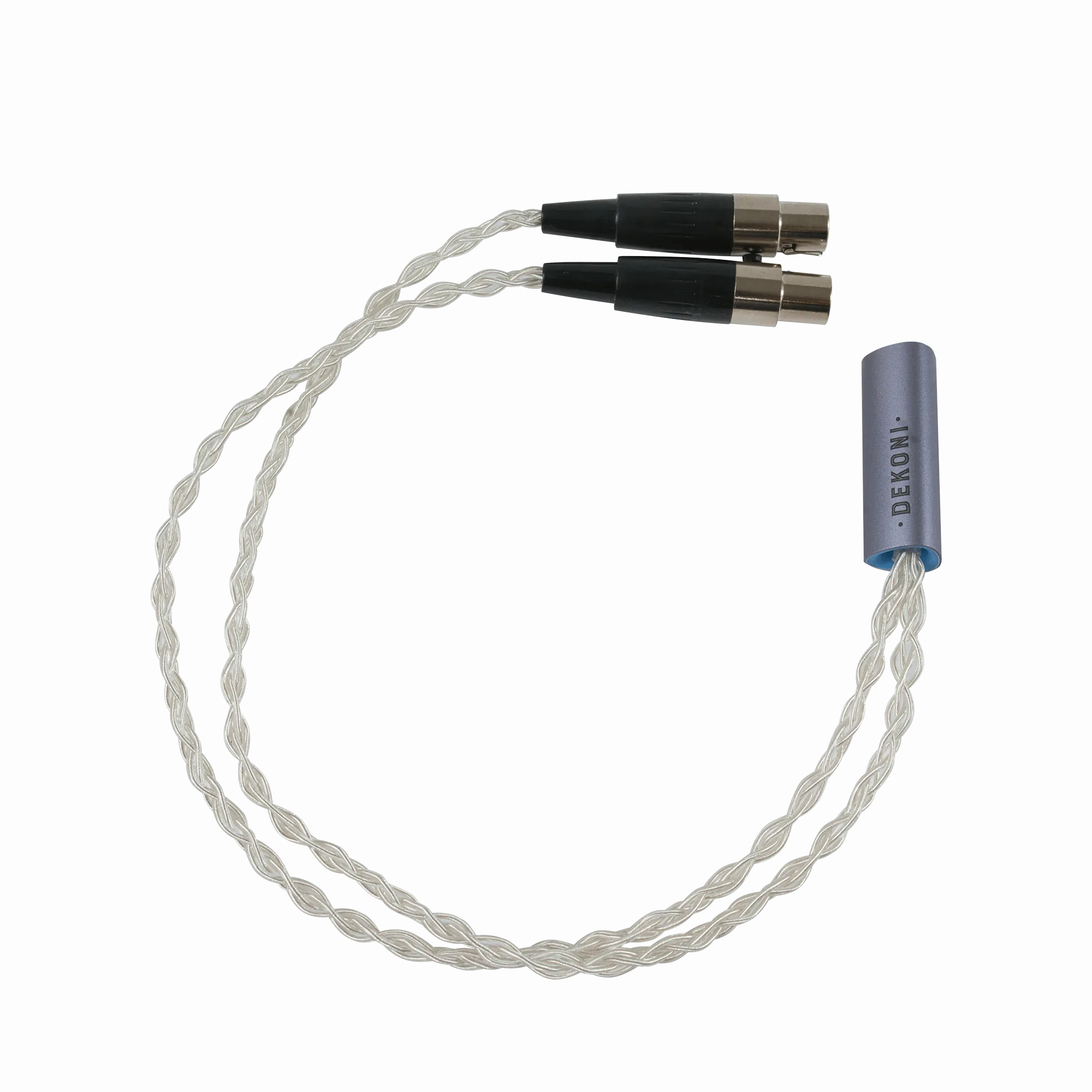 Dekoni Audio Ensemble Postsplit Silver Braided Headphone Connectors