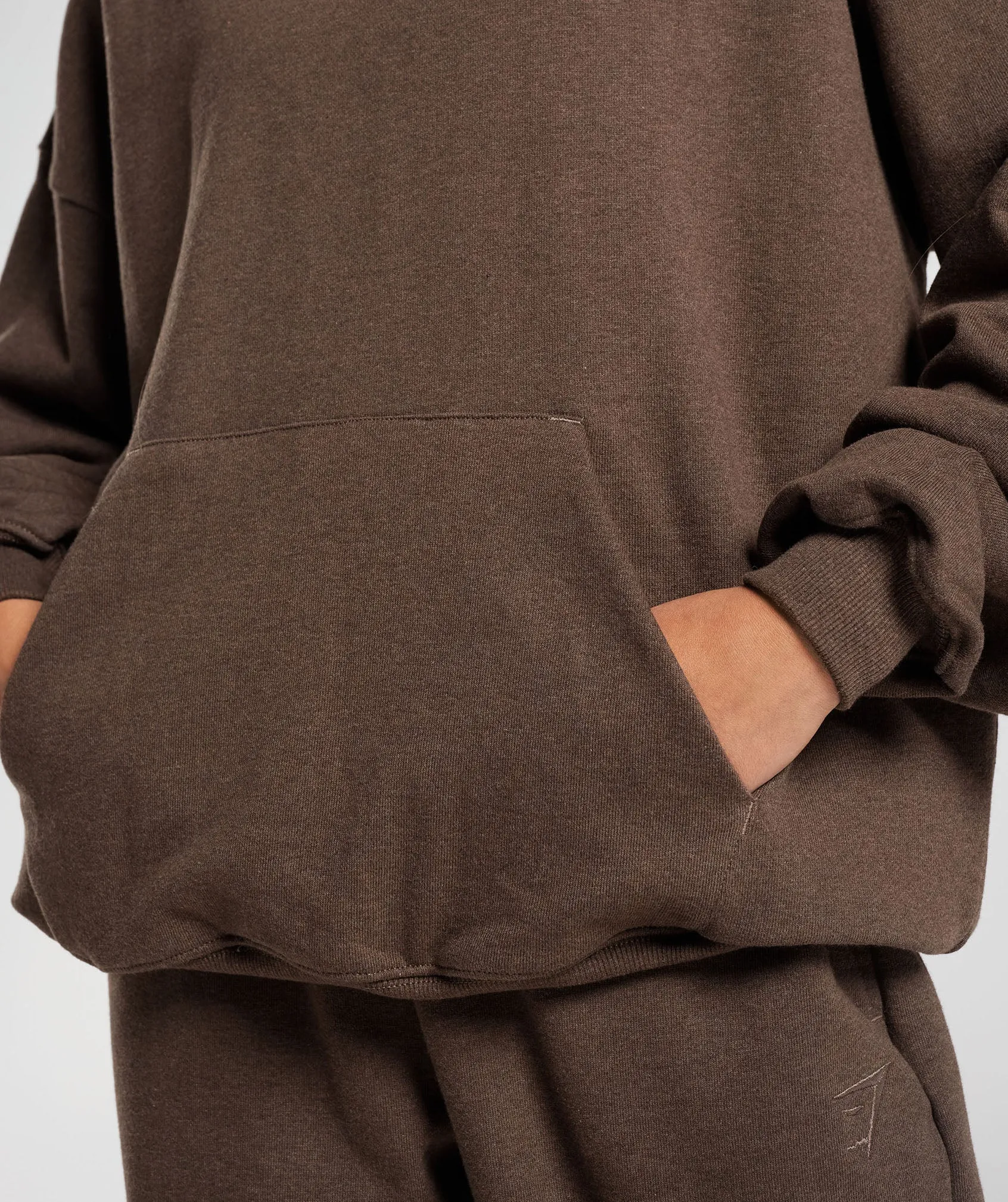 Gymshark Rest Day Sweats Hoodie - Cozy Brown Marl