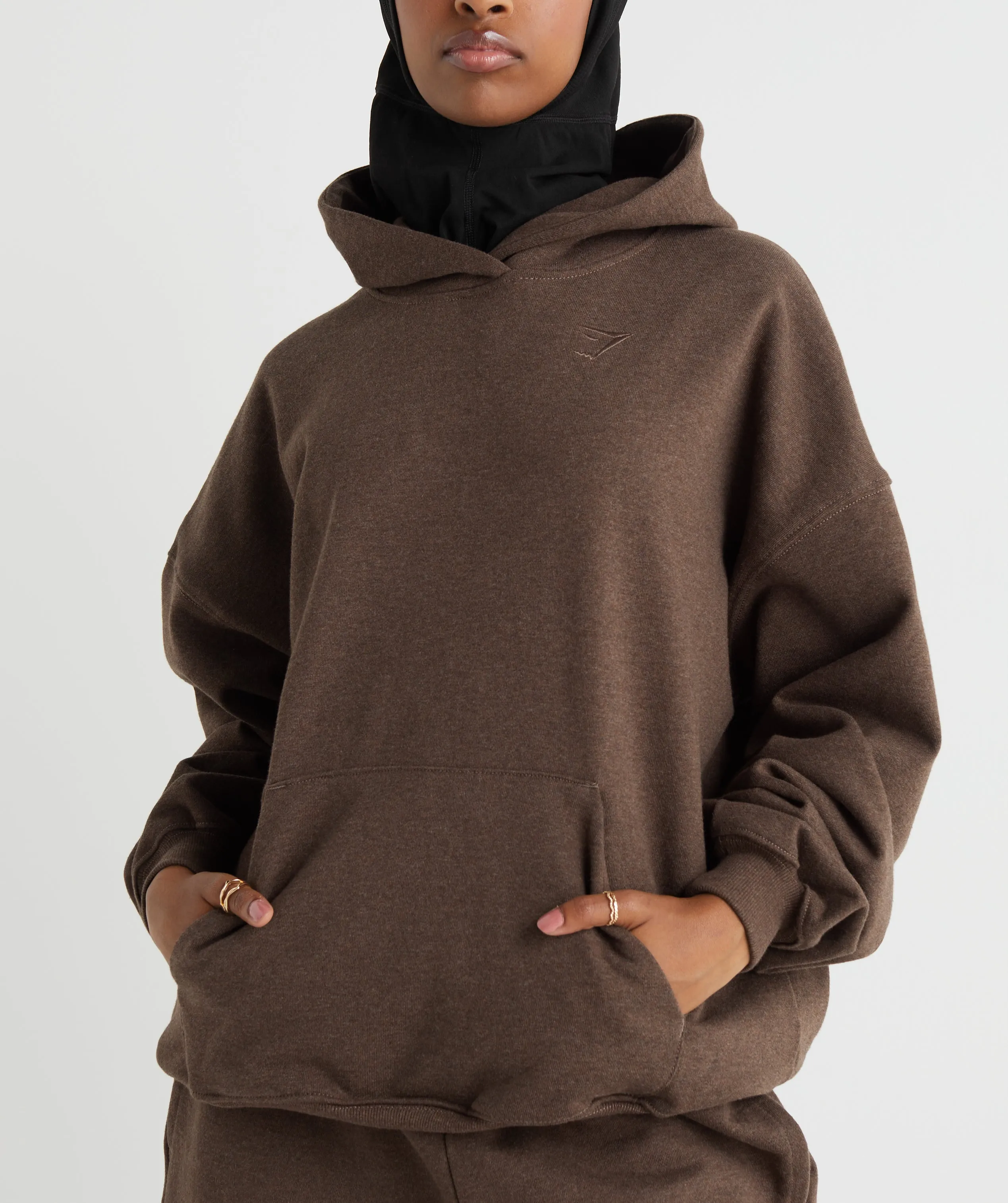 Gymshark Rest Day Sweats Hoodie - Cozy Brown Marl