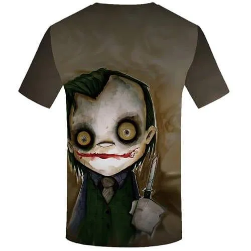 Halloween T shirts Men Witch T-shirts Graphic Skull Tshirts Cool Blood Shirt Print Gray T shirts Funny Short Sleeve Hip hop Mens