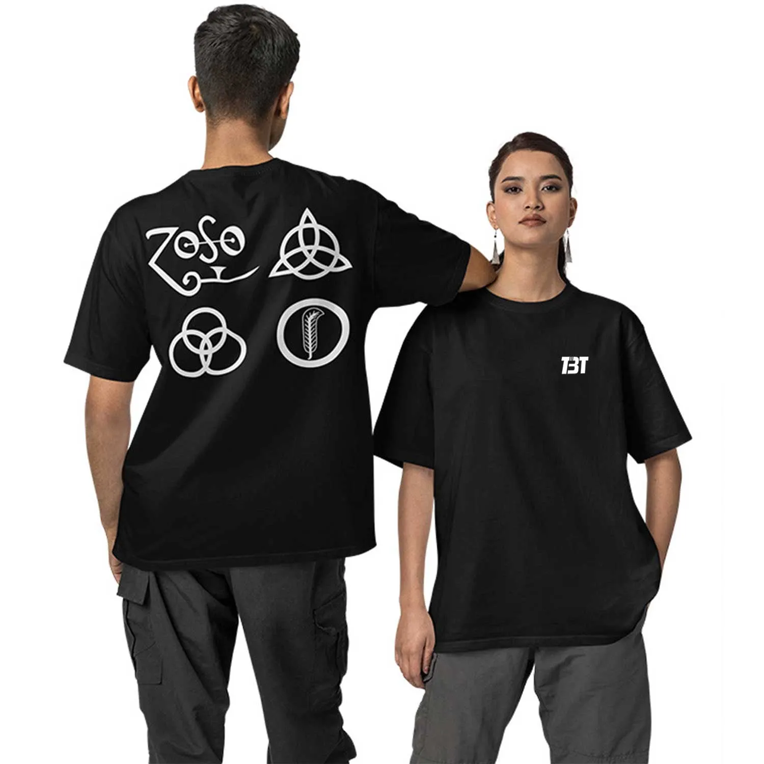 Led Zeppelin Oversized T shirt - Legendary Symbols