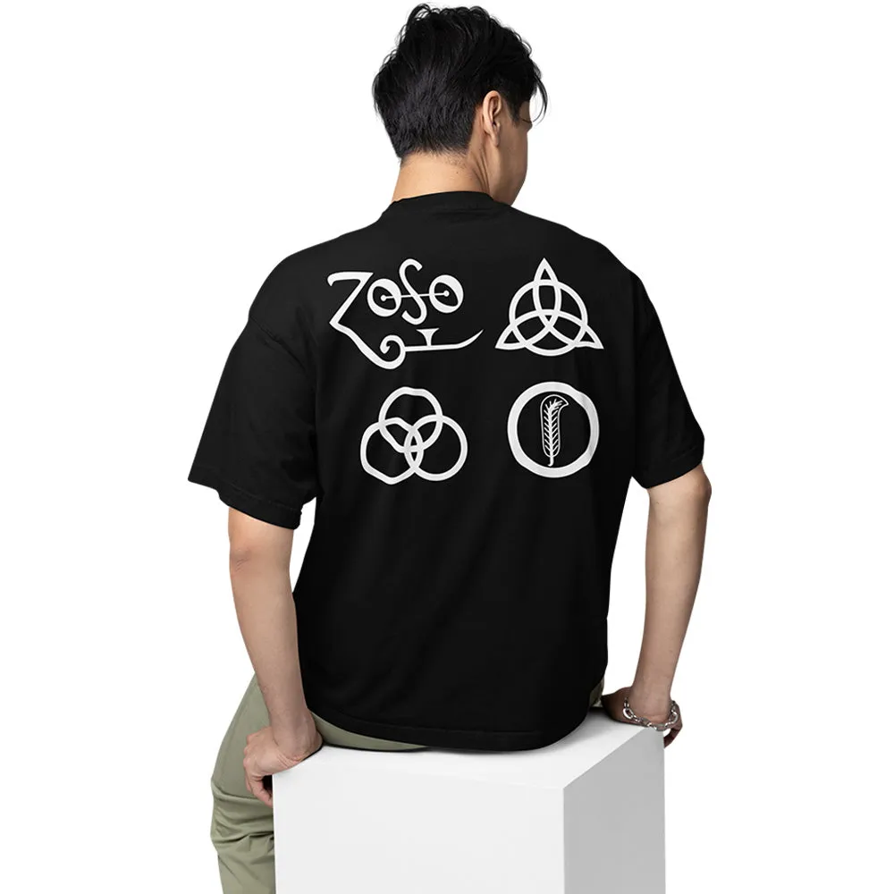 Led Zeppelin Oversized T shirt - Legendary Symbols