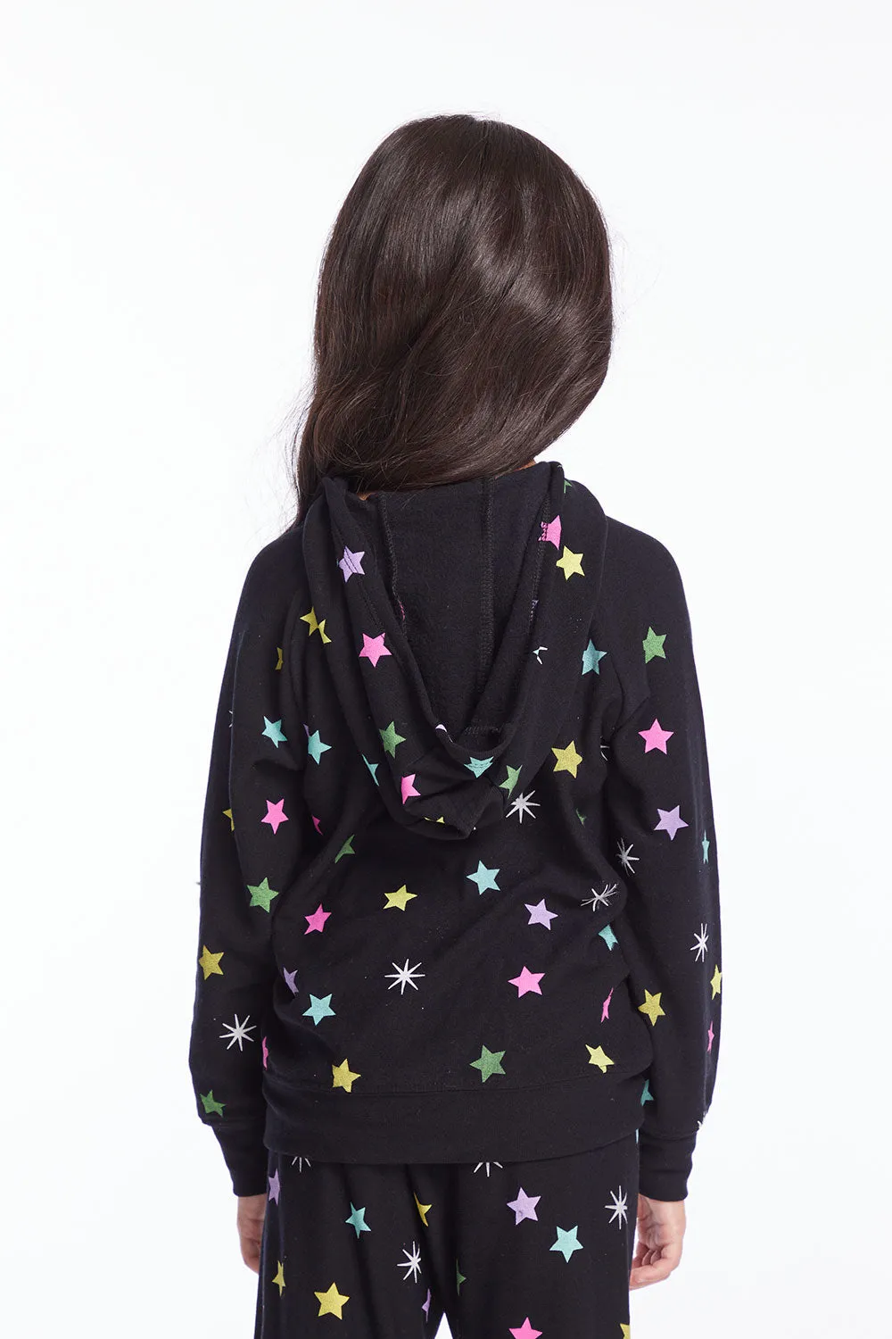 Rainbow Stars Girls Zip Up Hoodie