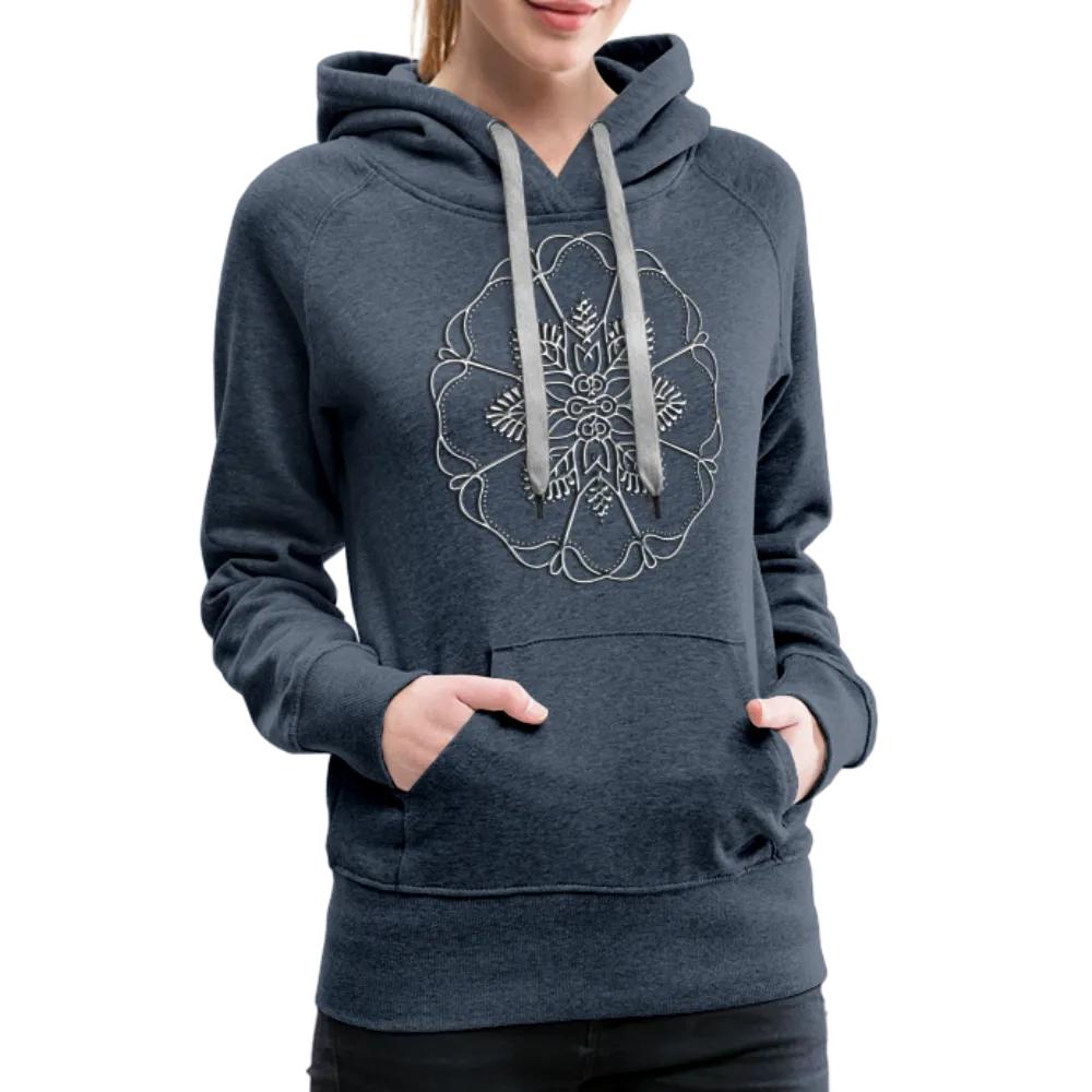 Silver Flor 1 Women’s Premium Hoodie