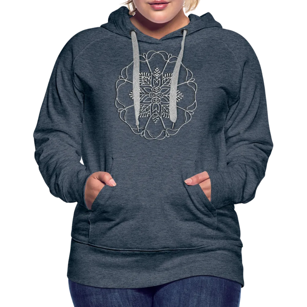 Silver Flor 1 Women’s Premium Hoodie