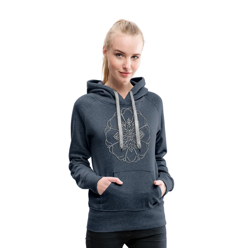 Silver Flor 1 Women’s Premium Hoodie