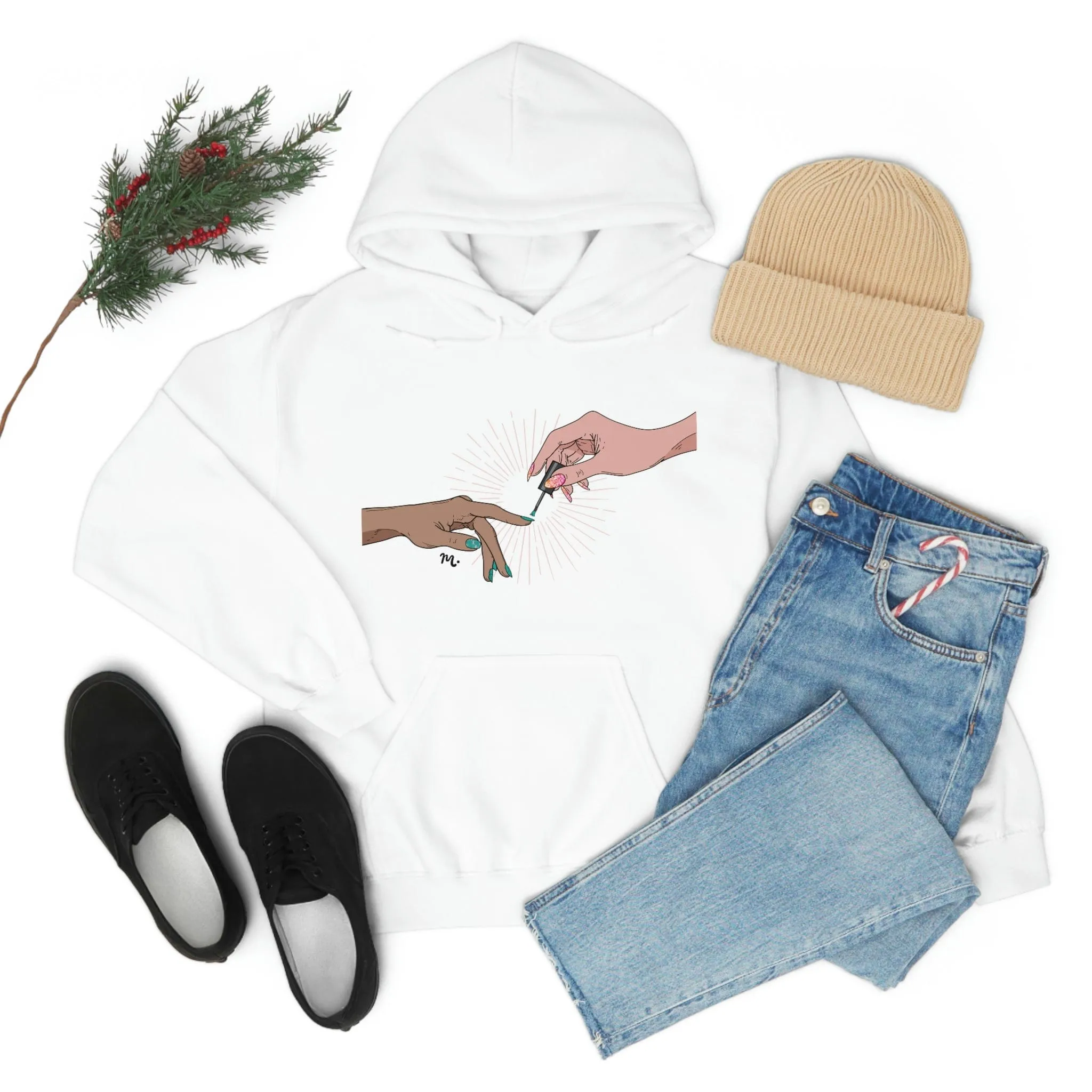 The Creation of Manicure - Heavy Blend Hoodie Sweatshirt