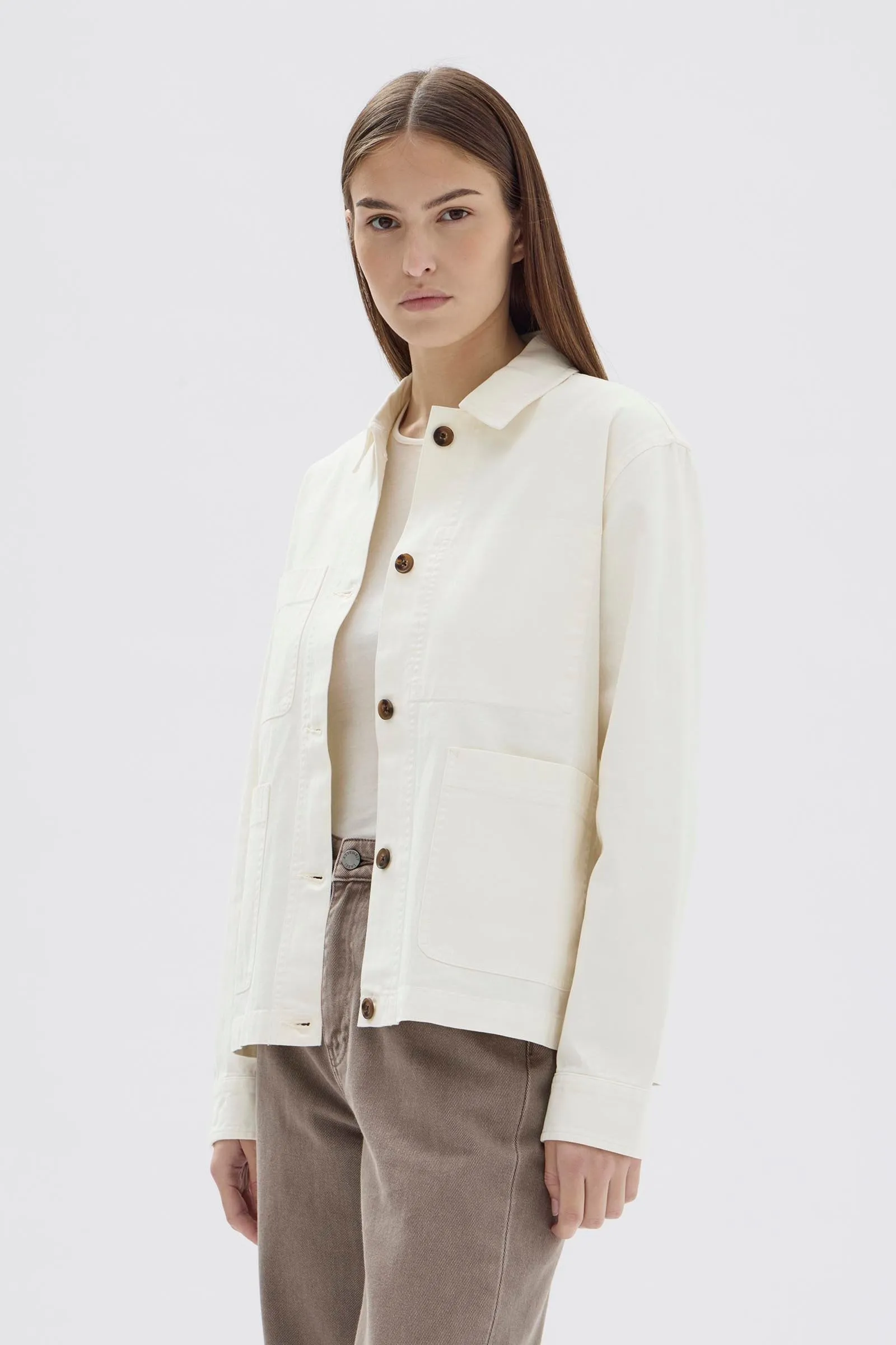 Womens Herringbone Chore Jacket